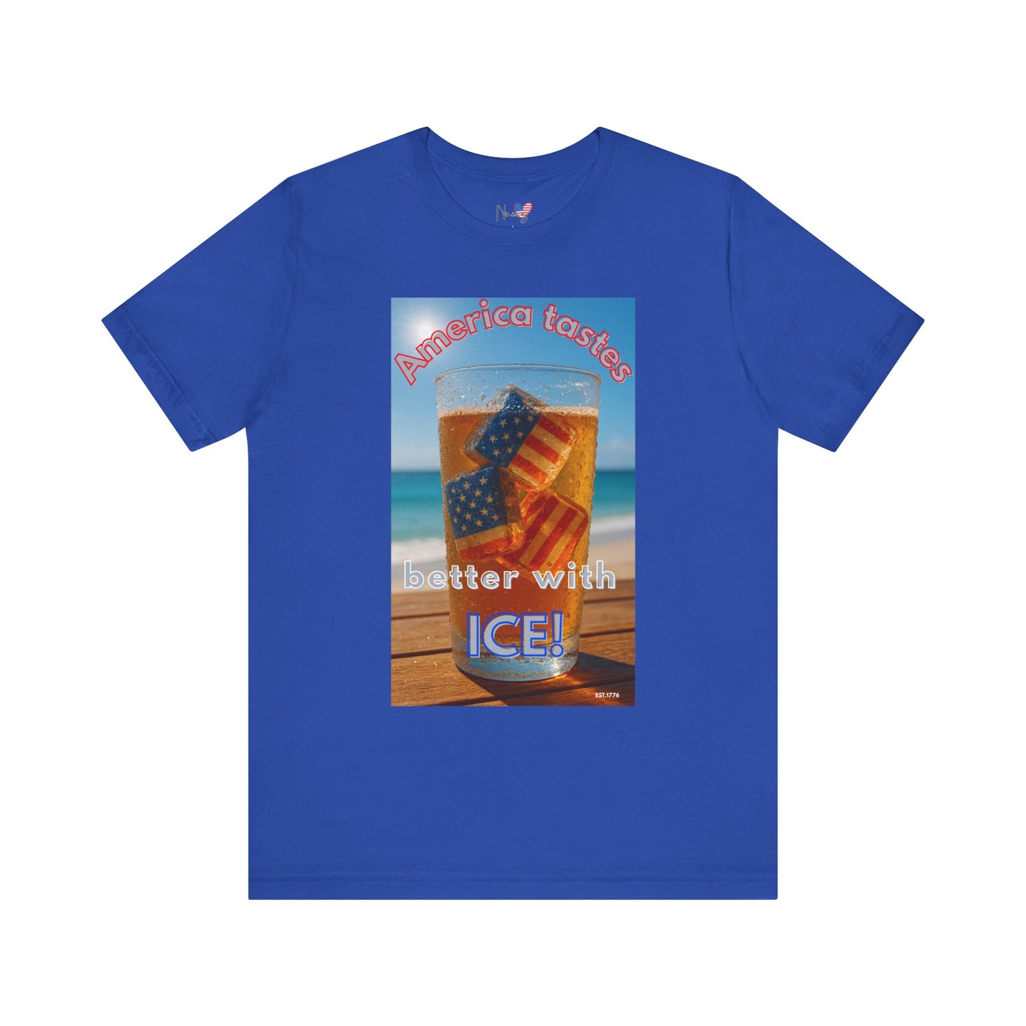 Patriotic Summer Tee - America Tastes Better with ICE Unisex Jersey Short Sleeve Tee