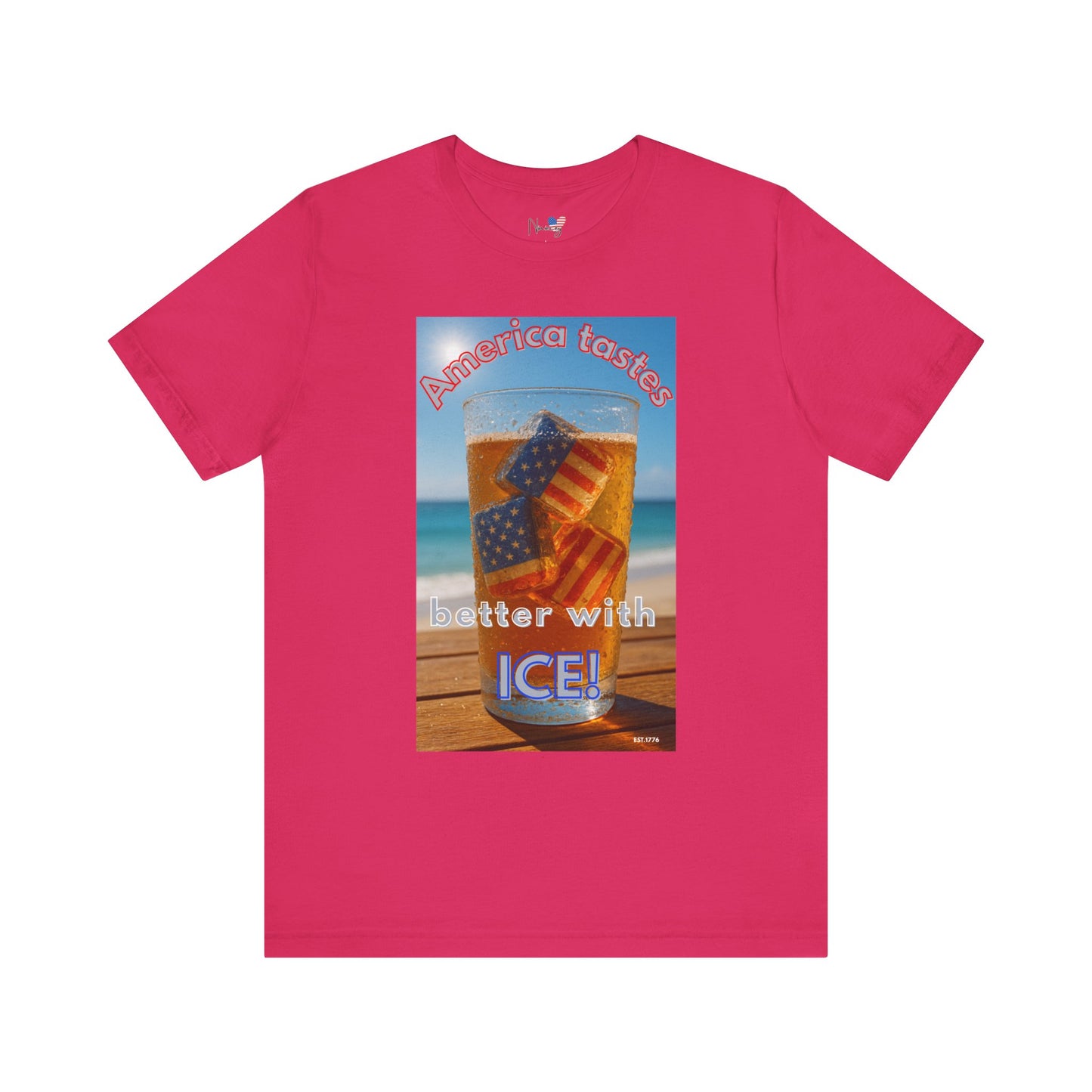 Patriotic Summer Tee - America Tastes Better with ICE Unisex Jersey Short Sleeve Tee