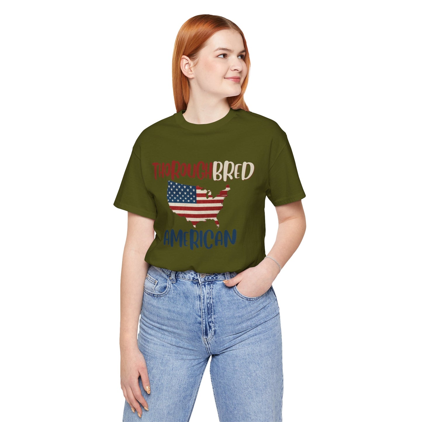 Thoroughbred American Tee – Unisex Jersey Short Sleeve Shirt for Patriotic Celebrations, American Pride, Independence Day, Gift for [...]