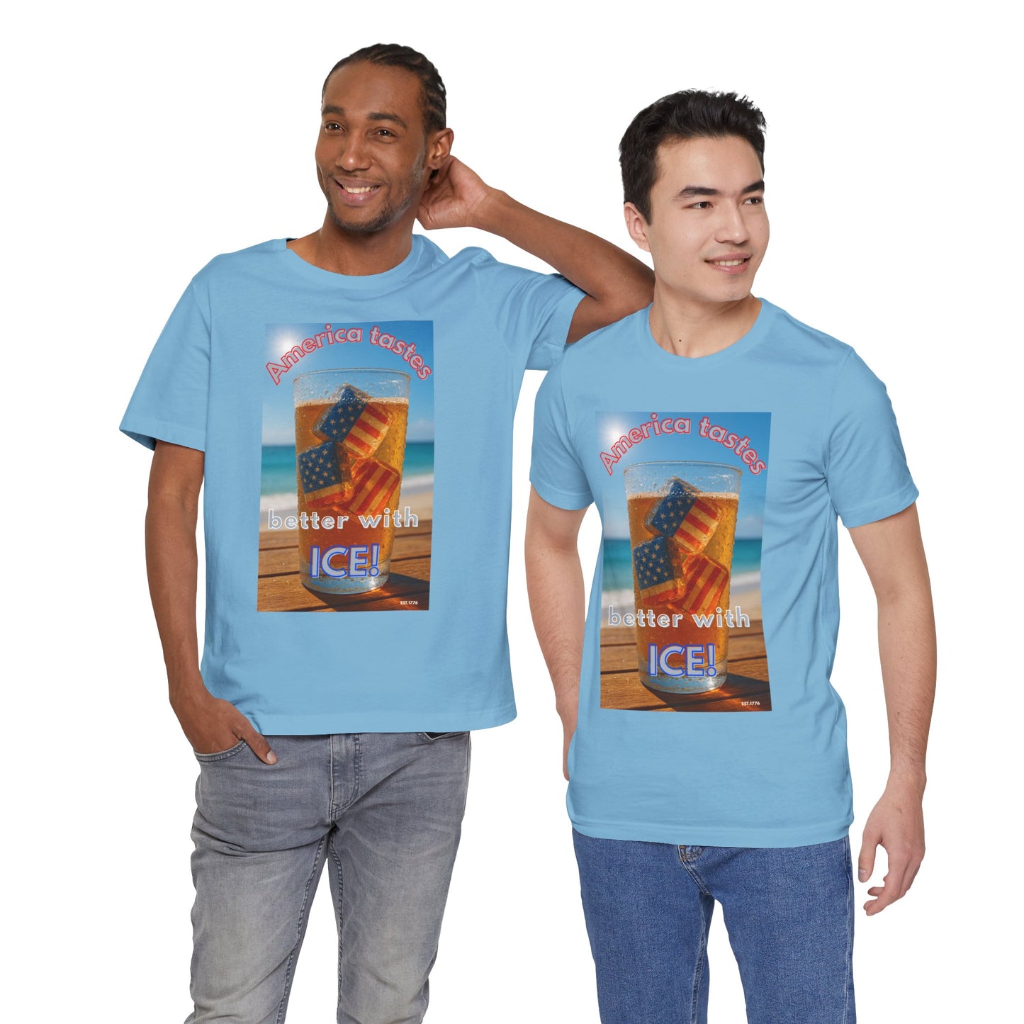 Patriotic Summer Tee - America Tastes Better with ICE Unisex Jersey Short Sleeve Tee