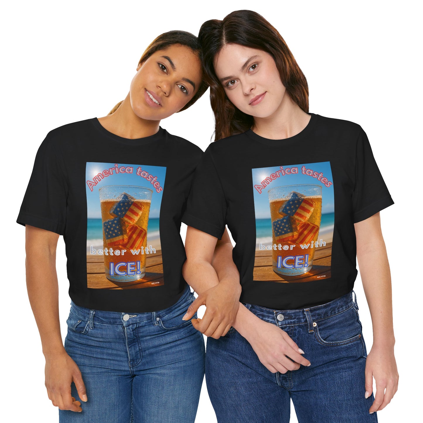 Patriotic Summer Tee - America Tastes Better with ICE Unisex Jersey Short Sleeve Tee