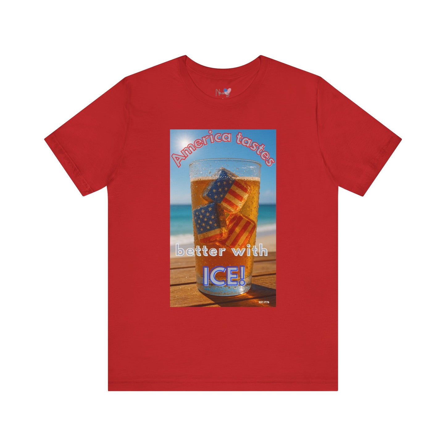 Patriotic Summer Tee - America Tastes Better with ICE Unisex Jersey Short Sleeve Tee