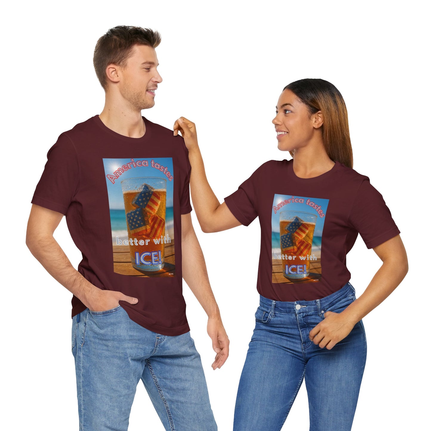 Patriotic Summer Tee - America Tastes Better with ICE Unisex Jersey Short Sleeve Tee