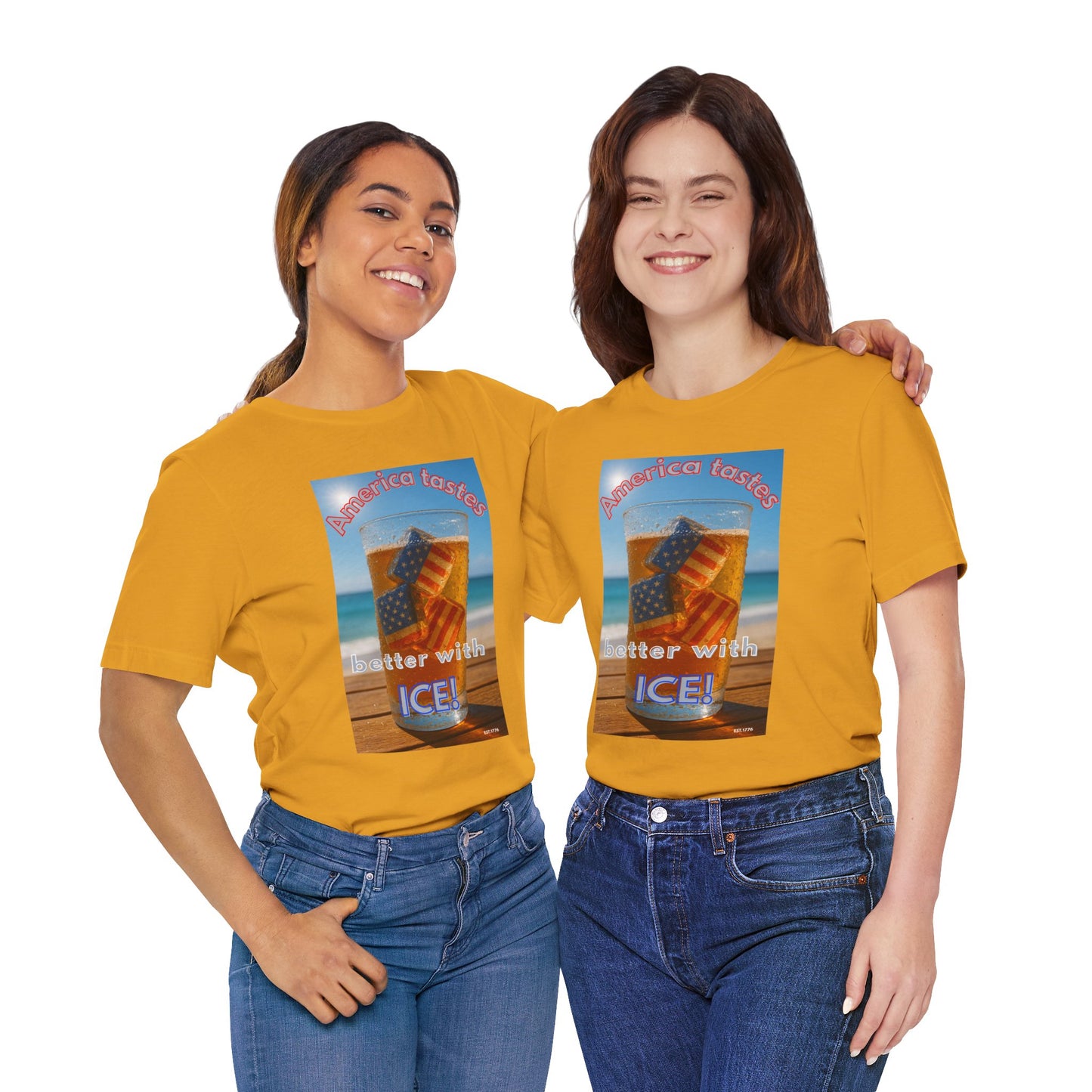 Patriotic Summer Tee - America Tastes Better with ICE Unisex Jersey Short Sleeve Tee