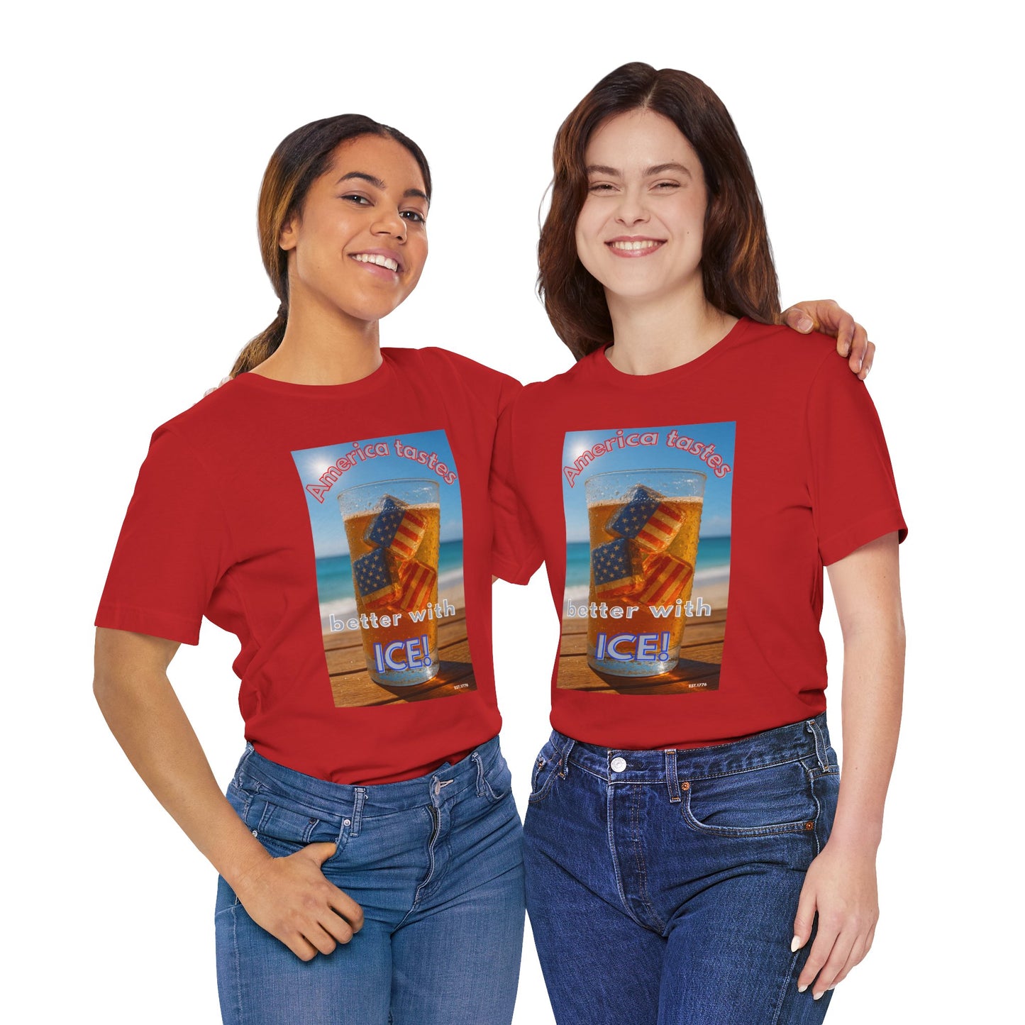 Patriotic Summer Tee - America Tastes Better with ICE Unisex Jersey Short Sleeve Tee