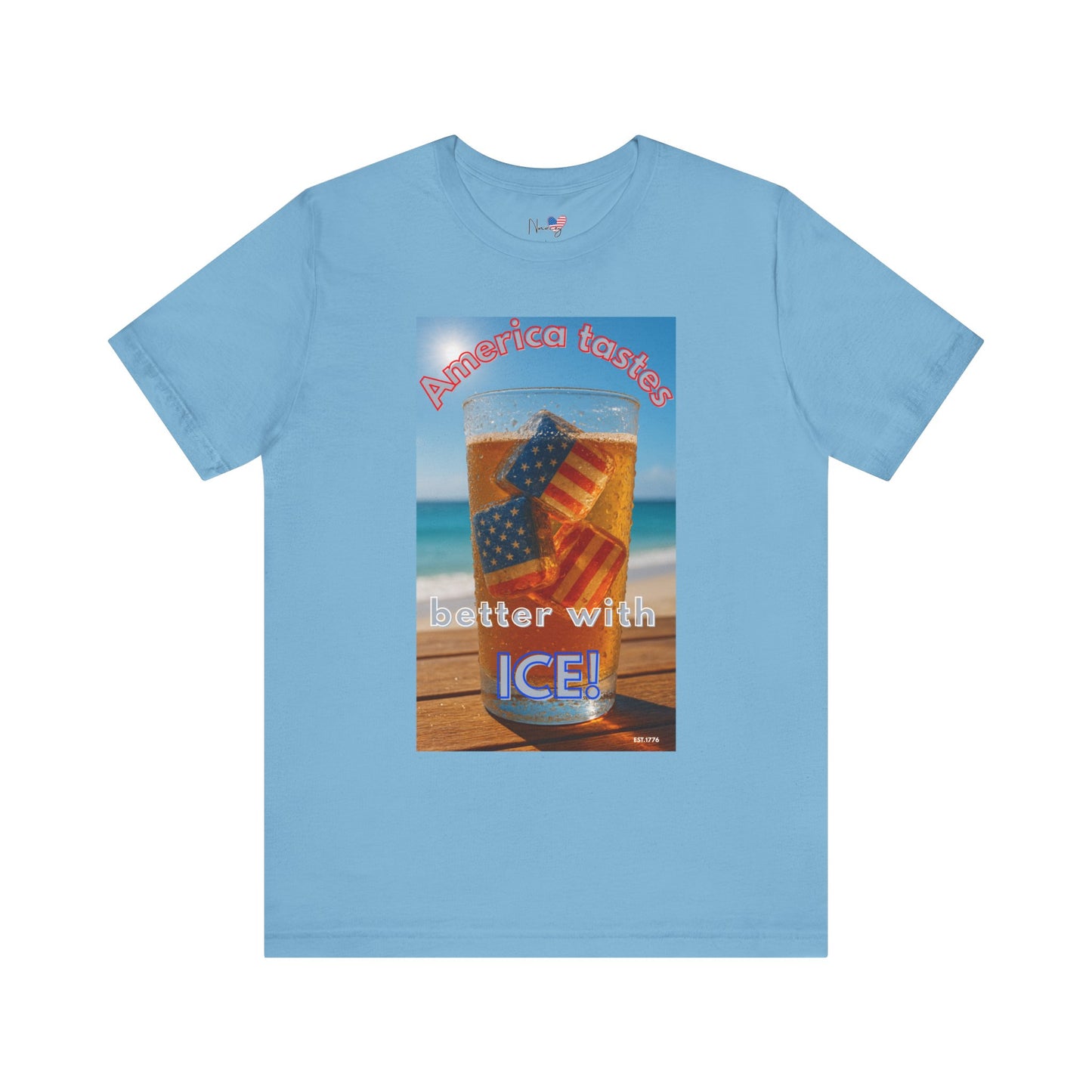 Patriotic Summer Tee - America Tastes Better with ICE Unisex Jersey Short Sleeve Tee