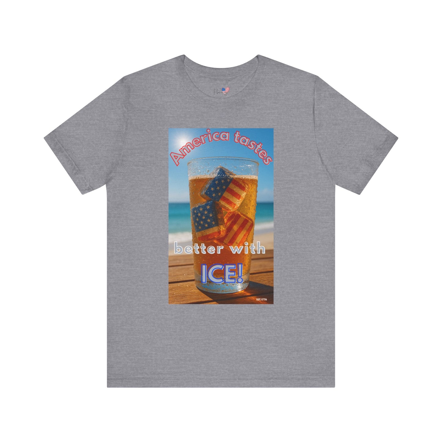 Patriotic Summer Tee - America Tastes Better with ICE Unisex Jersey Short Sleeve Tee